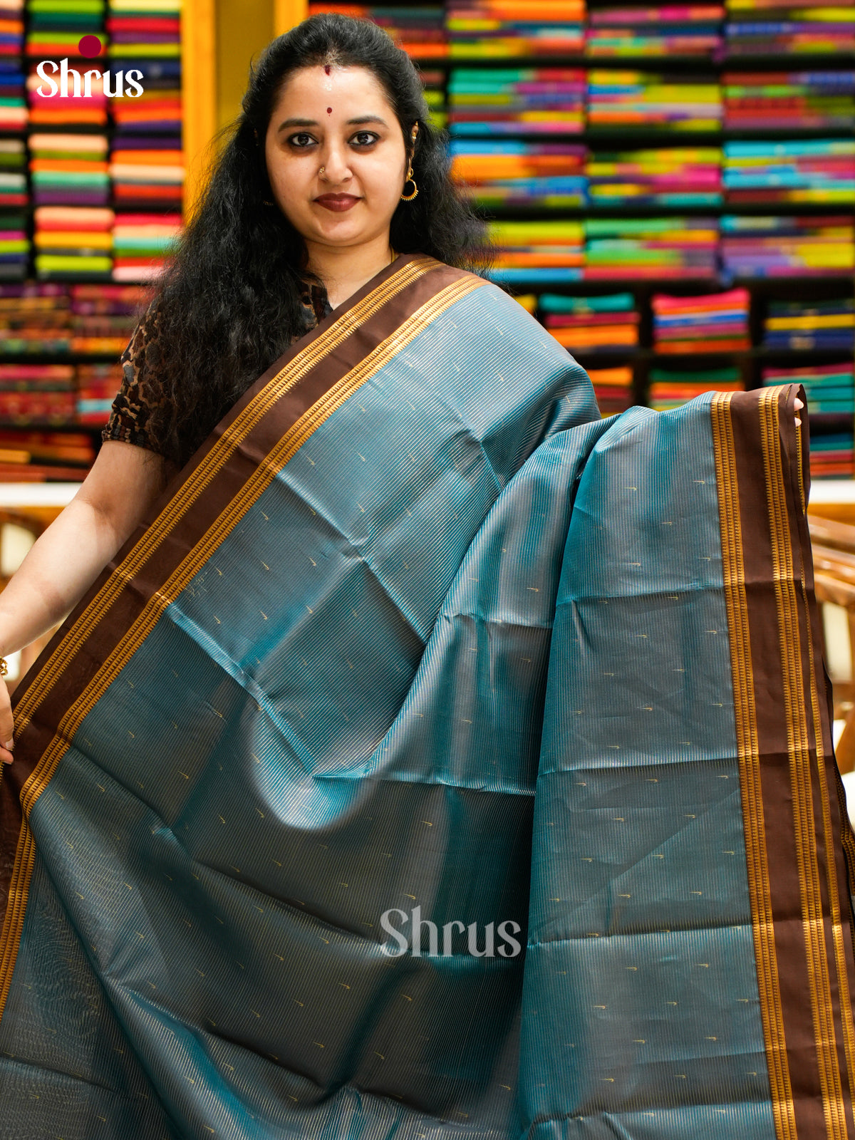 Kanchipuram-halfpure Saree - EES14035 - Shop on Shrus.com