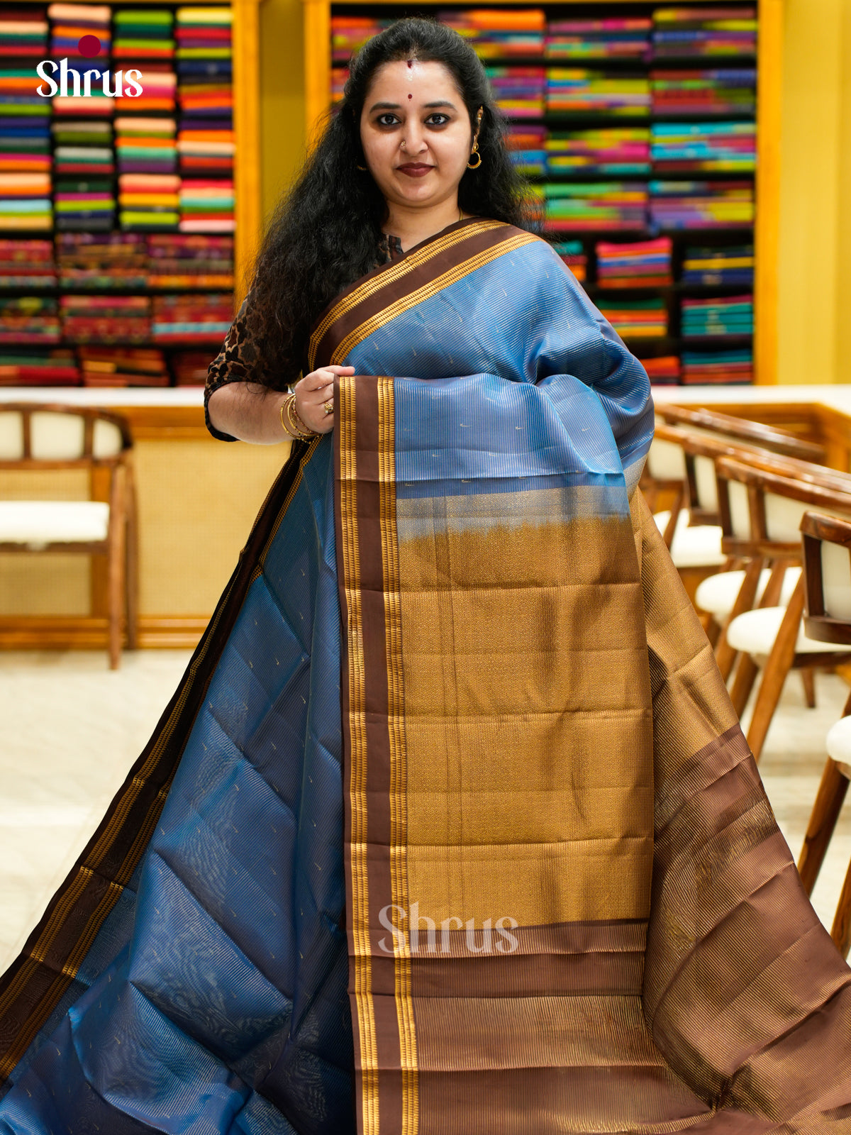 Kanchipuram-halfpure Saree - EES14045 - Shop on Shrus.com