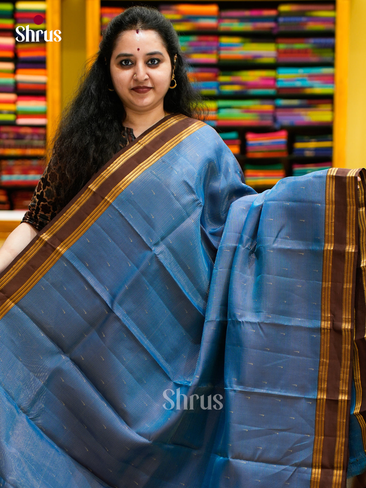 Kanchipuram-halfpure Saree - EES14045 - Shop on Shrus.com