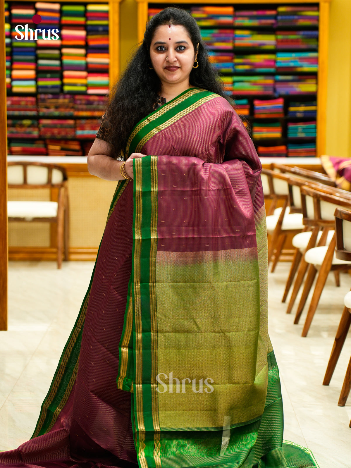 Kanchipuram-halfpure Saree - EES14046 - Shop on Shrus.com