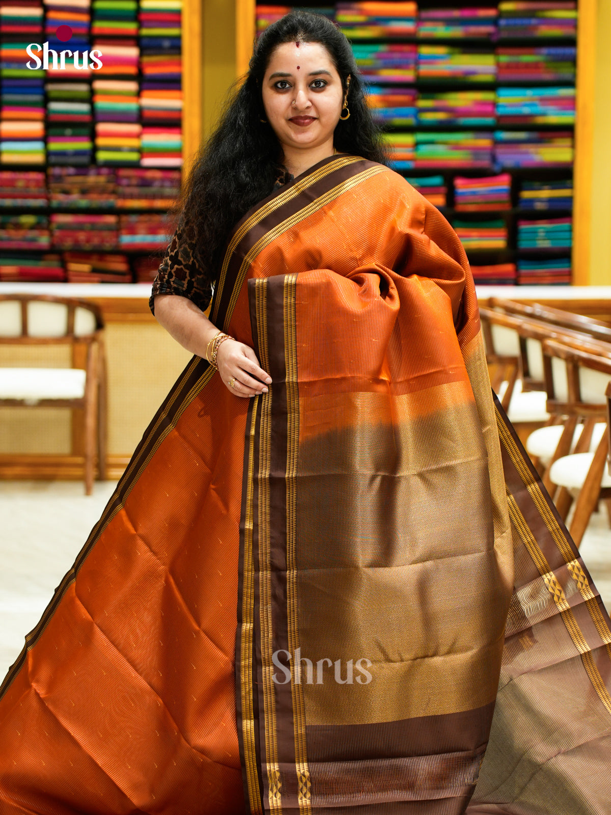 Kanchipuram-halfpure Saree - EES14047 - Shop on Shrus.com