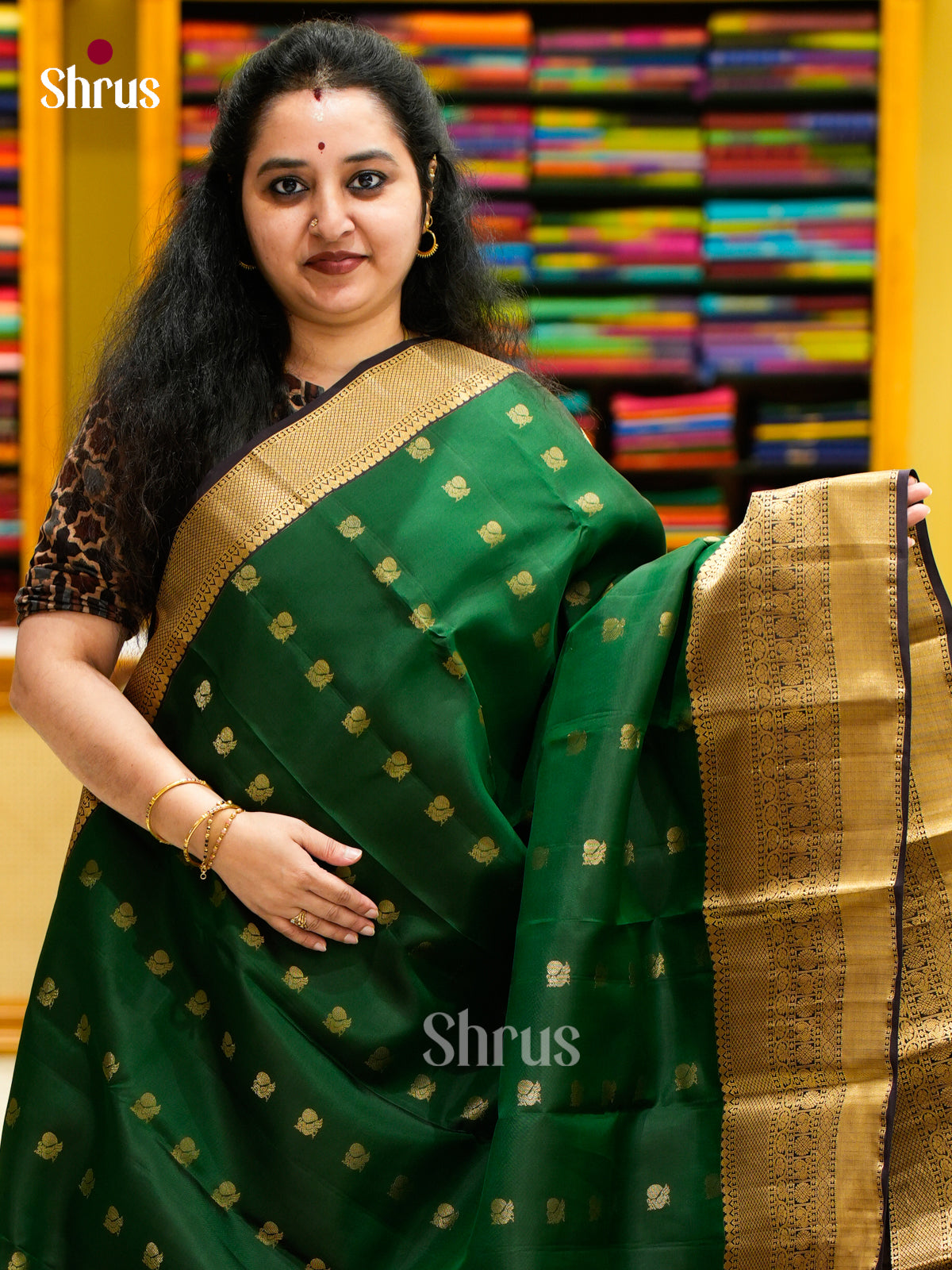 Kanchipuram-halfpure Saree - EES14053 - Shop on Shrus.com
