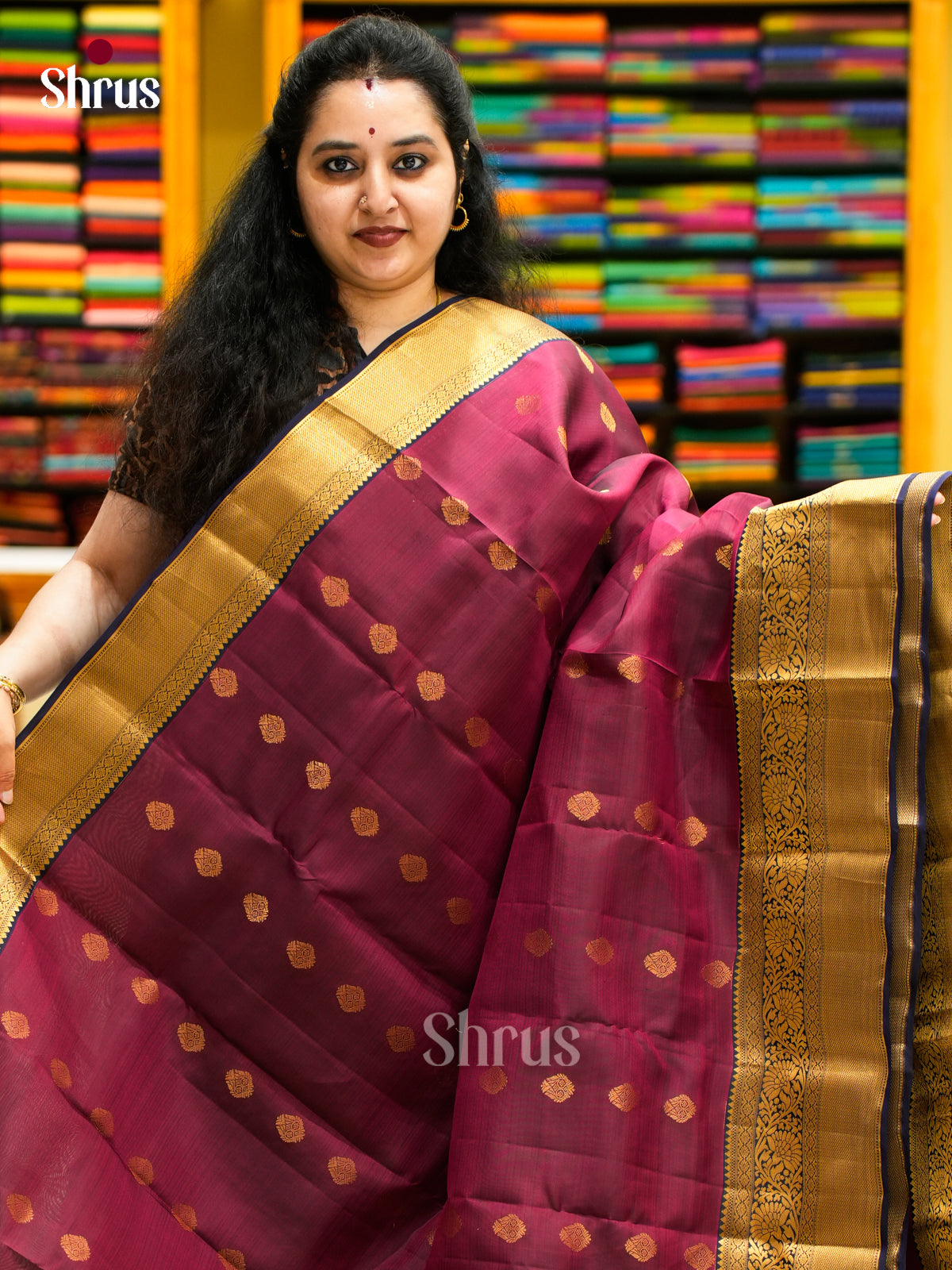 Kanchipuram-halfpure Saree - EES14054 - Shop on Shrus.com