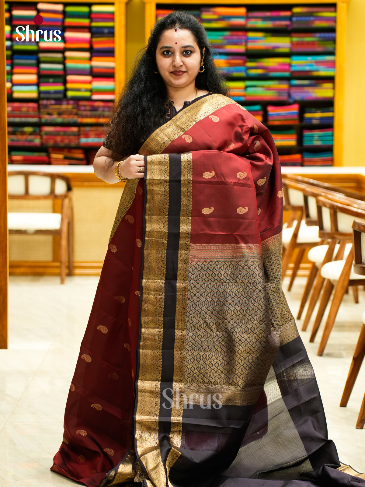 Kanchipuram-halfpure Saree - EES14057 - Shop on Shrus.com