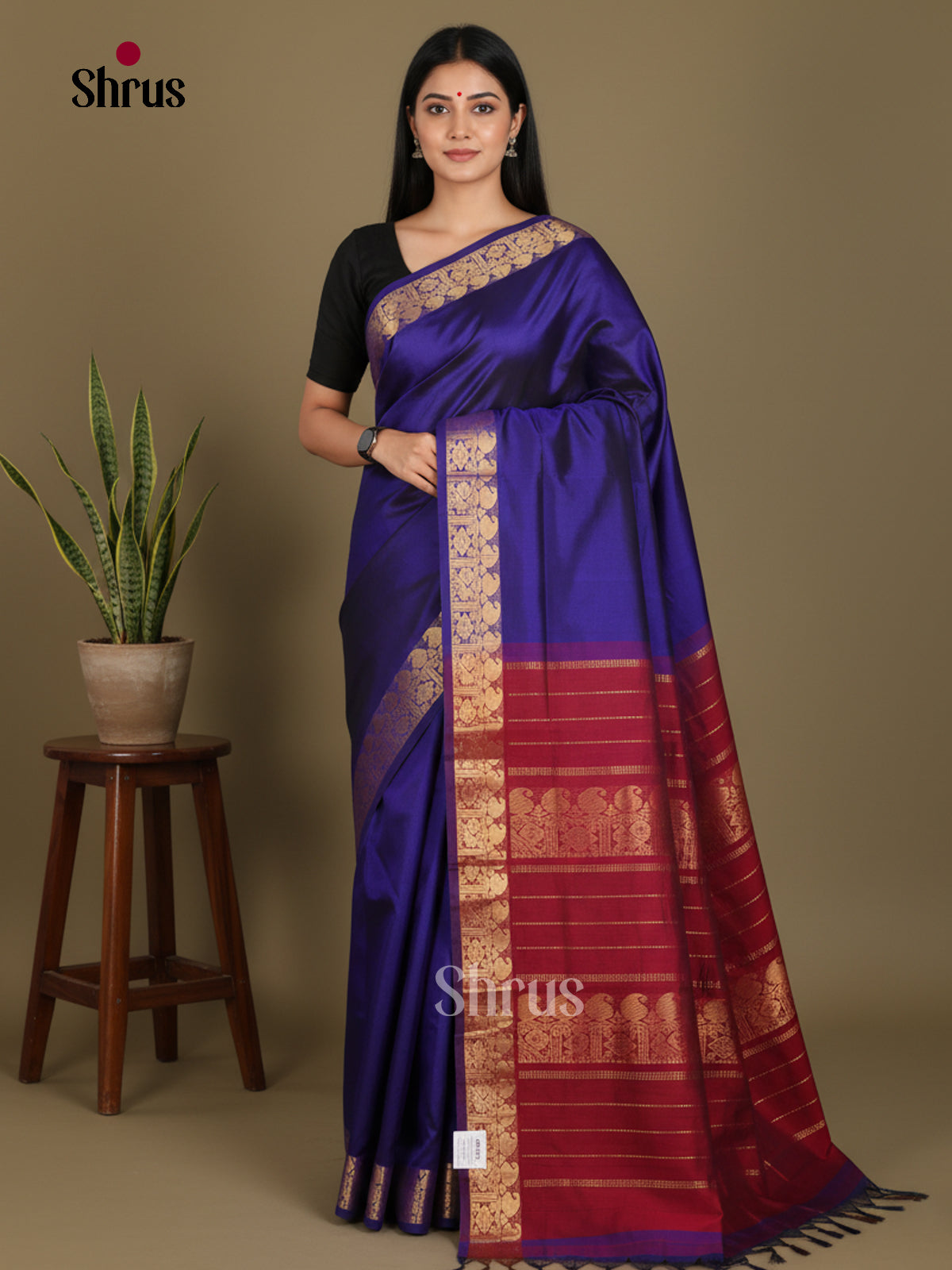 Silkcotton-Halfpure 9Yards Saree - EES16105 - Shop on Shrus.com