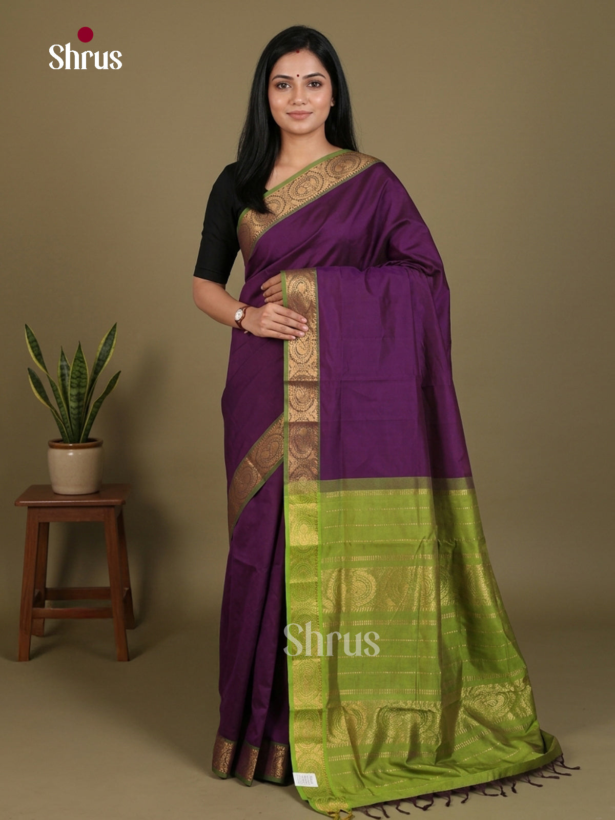 Silkcotton-Halfpure 9Yards Saree - EES16116 - Shop on Shrus.com