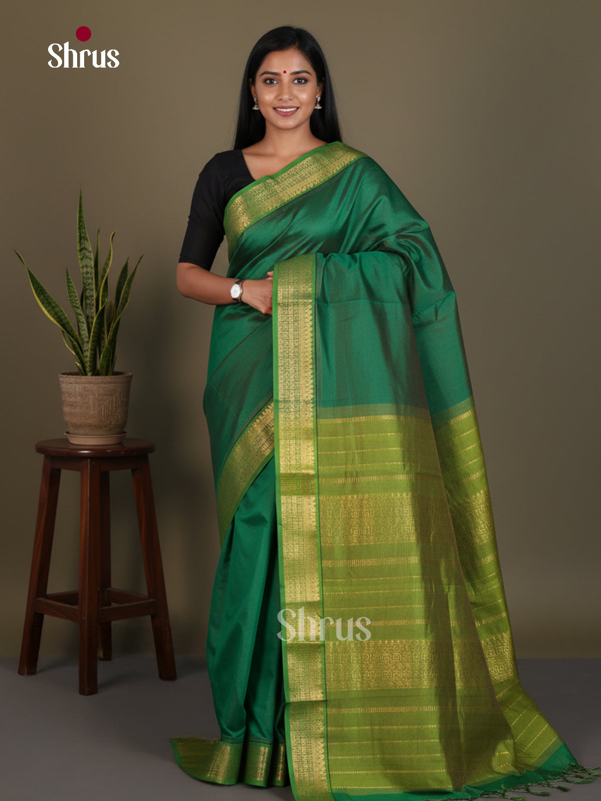 Silkcotton-Halfpure 9Yards Saree - EES16119 - Shop on Shrus.com