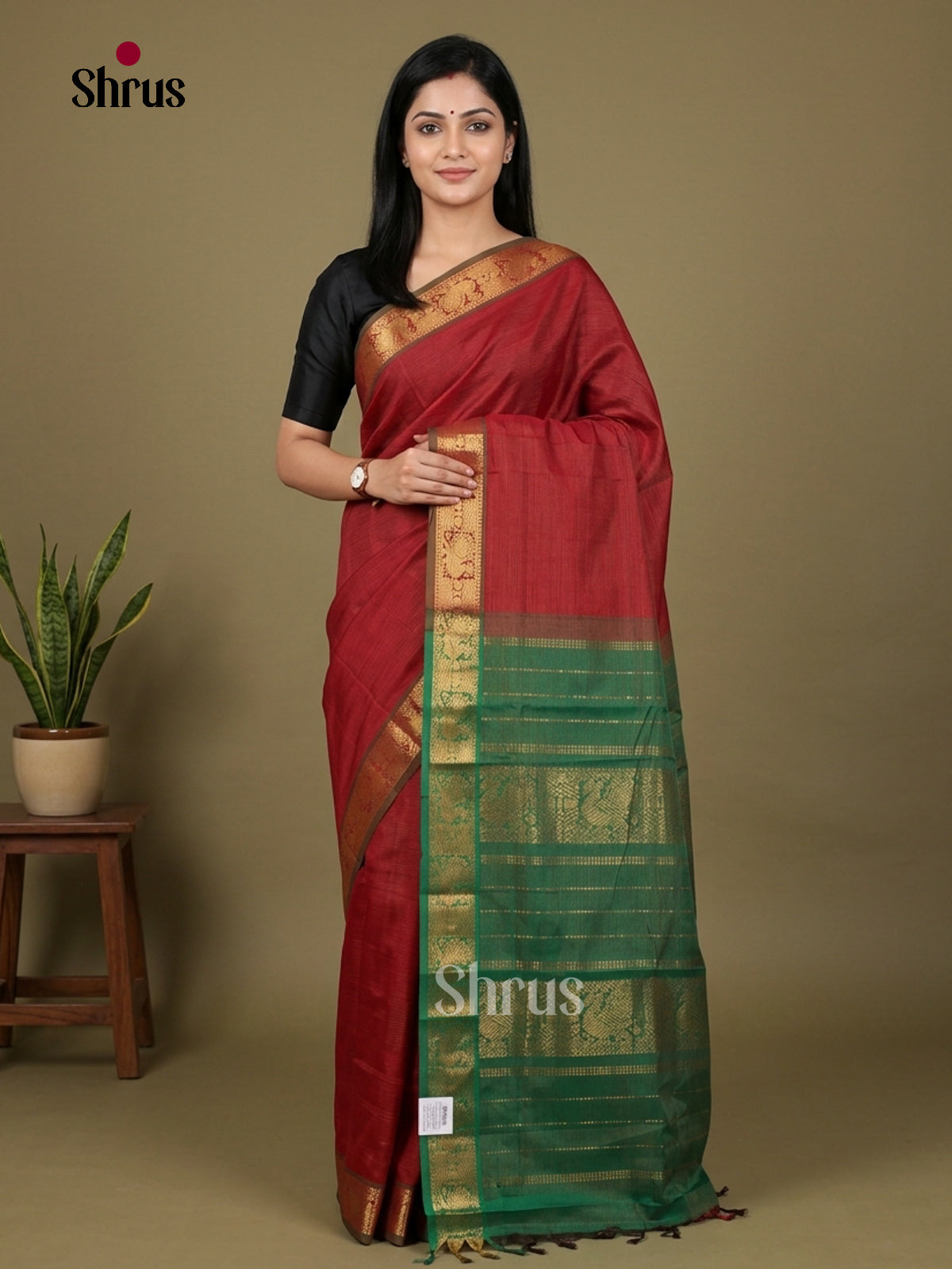 Silkcotton-Halfpure 9Yards Saree - EES16122 - Shop on Shrus.com