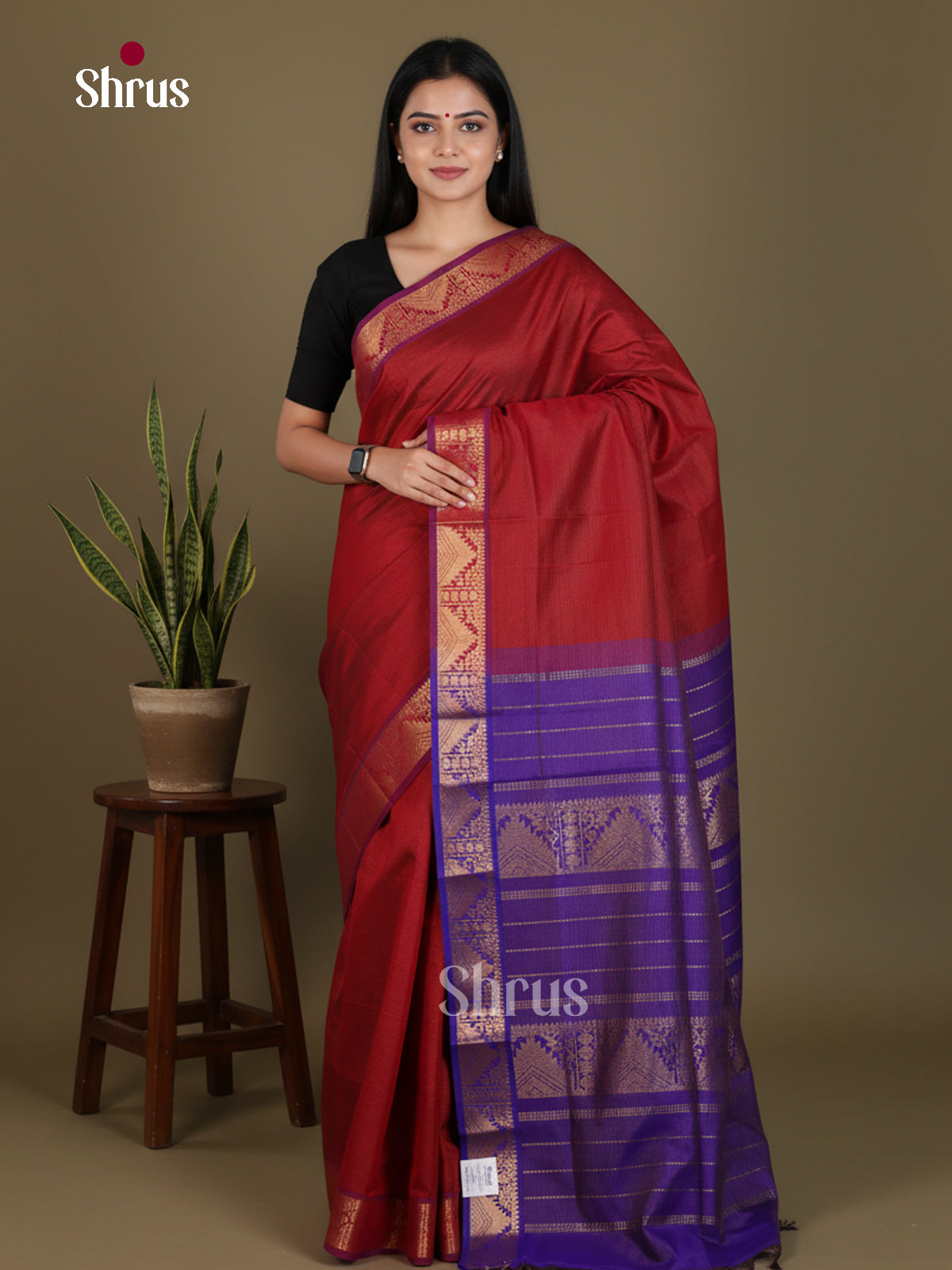 Silkcotton-Halfpure 9Yards Saree - EES16124 - Shop on Shrus.com