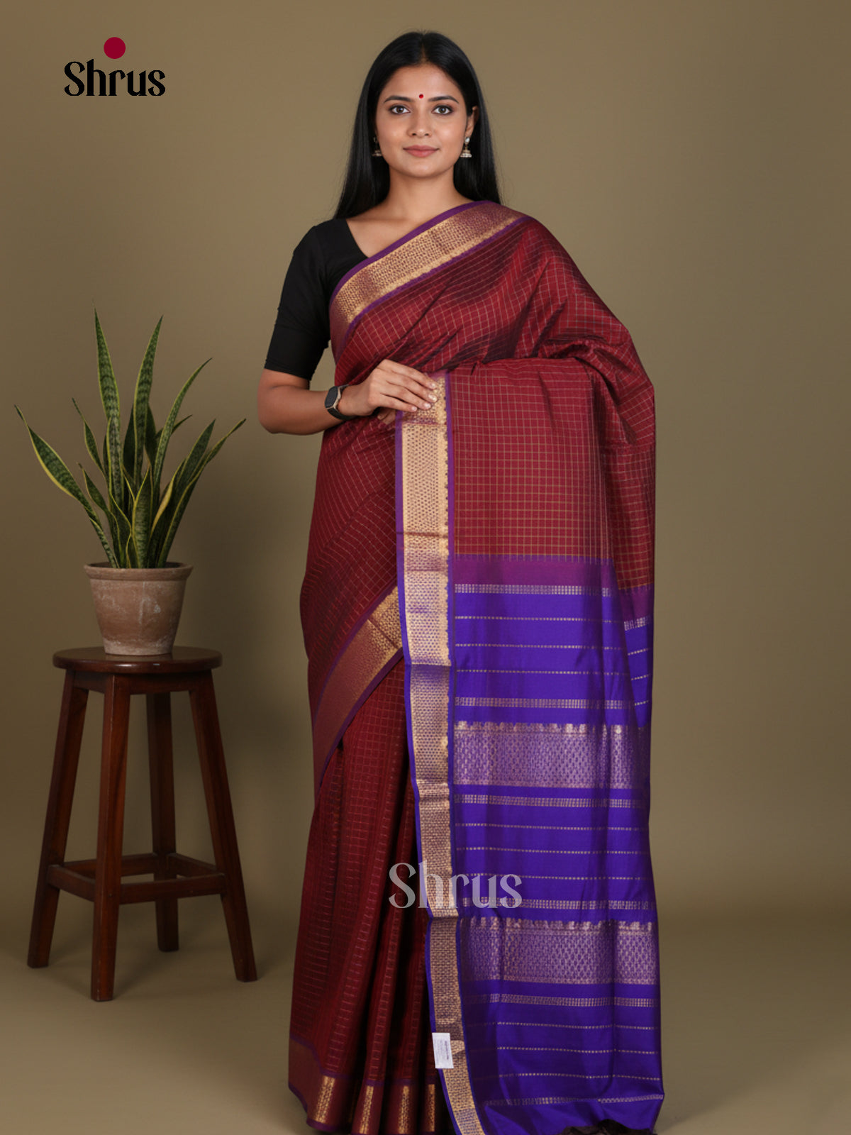 Silkcotton-Halfpure 9Yards Saree - EES16205 - Shop on Shrus.com