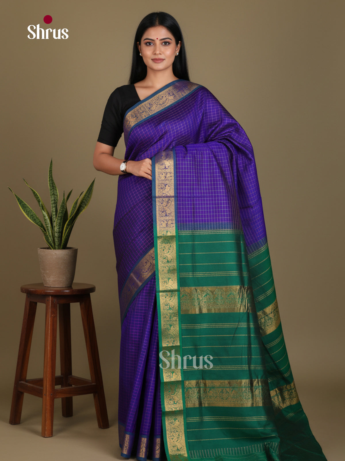 Silkcotton-Halfpure 9Yards Saree - EES16213 - Shop on Shrus.com