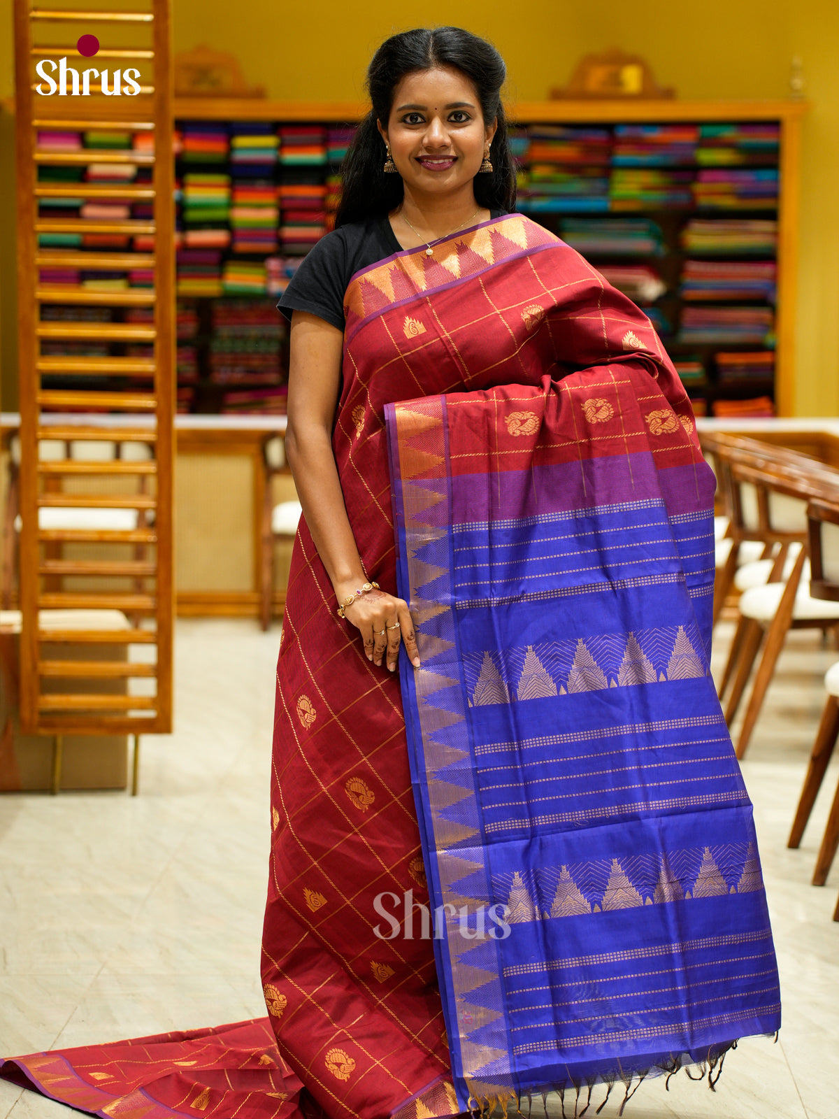 Silkcotton-halfpure Saree - EES16286