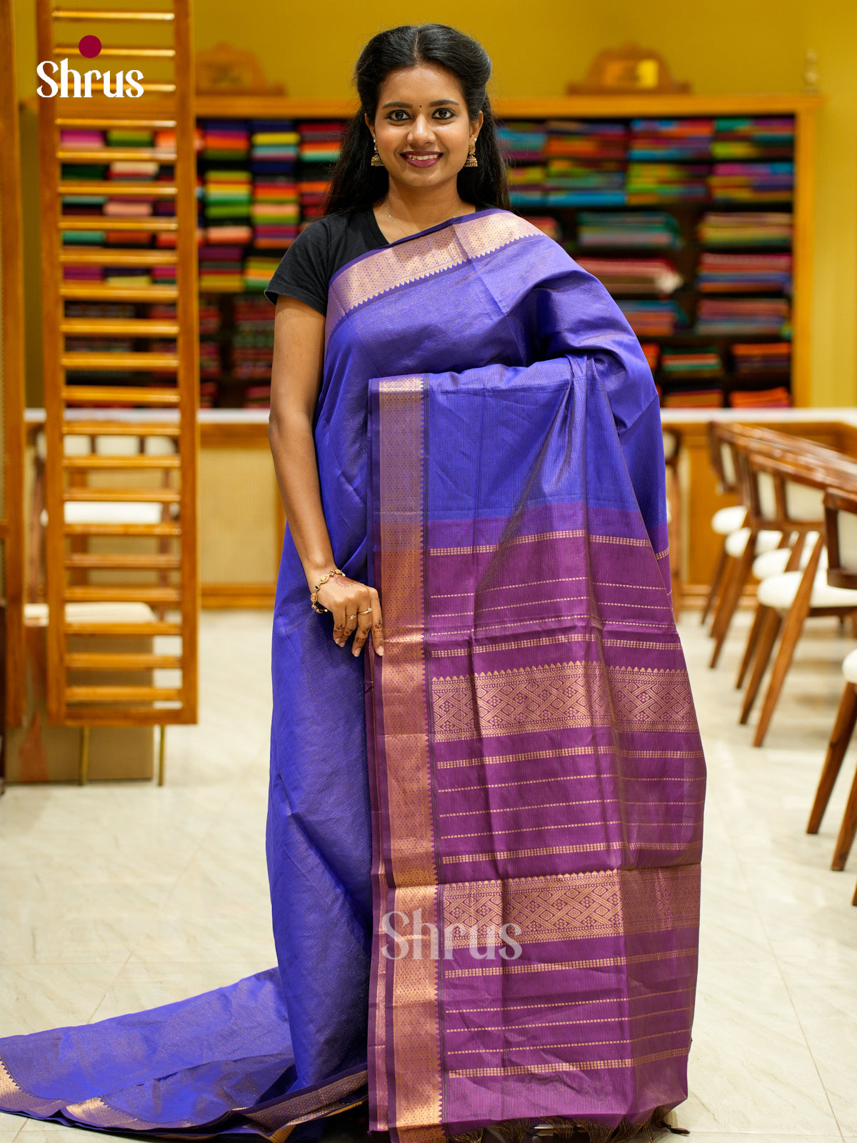 Silkcotton-halfpure Saree - EES16394