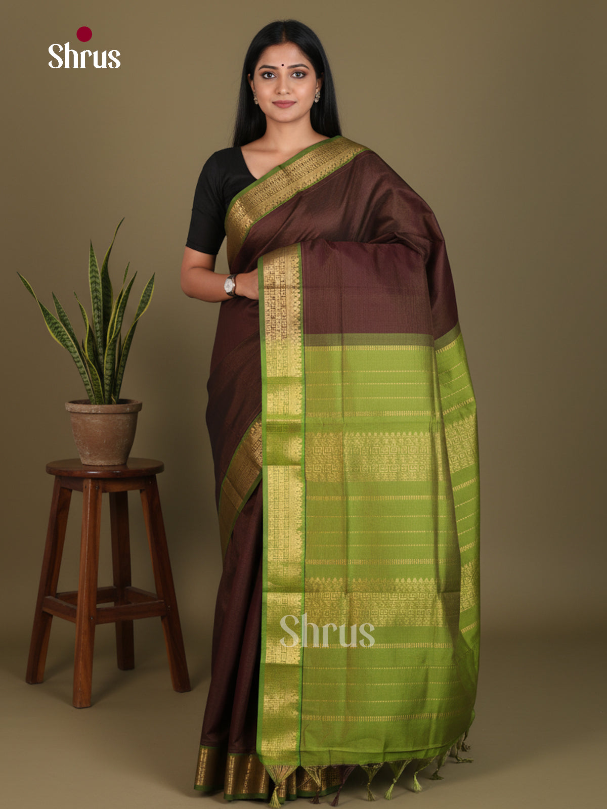 Silkcotton-halfpure Saree - EES16418 - Shop on Shrus.com