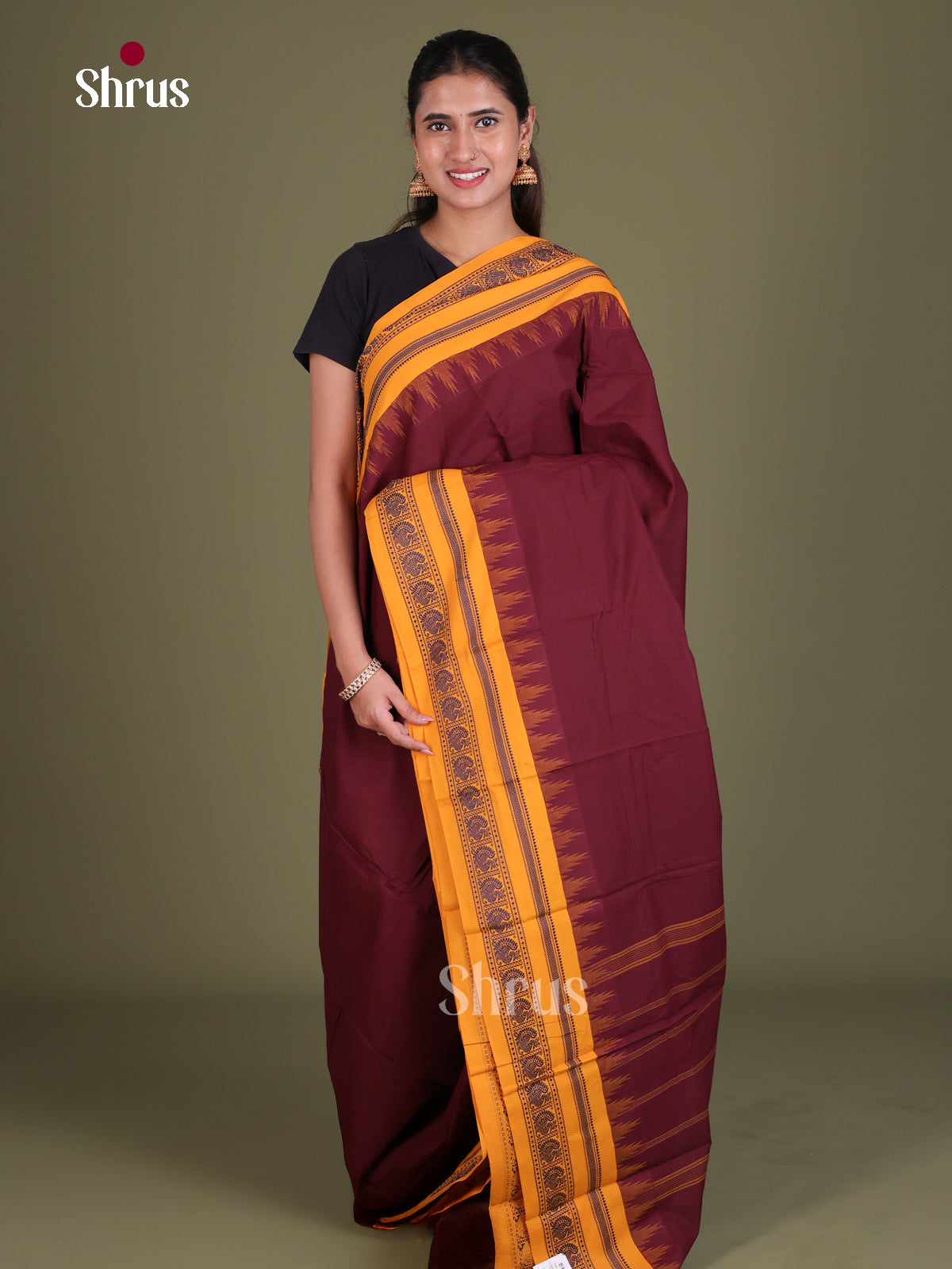 Chettinad Cotton Saree - EES18010 - Shop on Shrus.com
