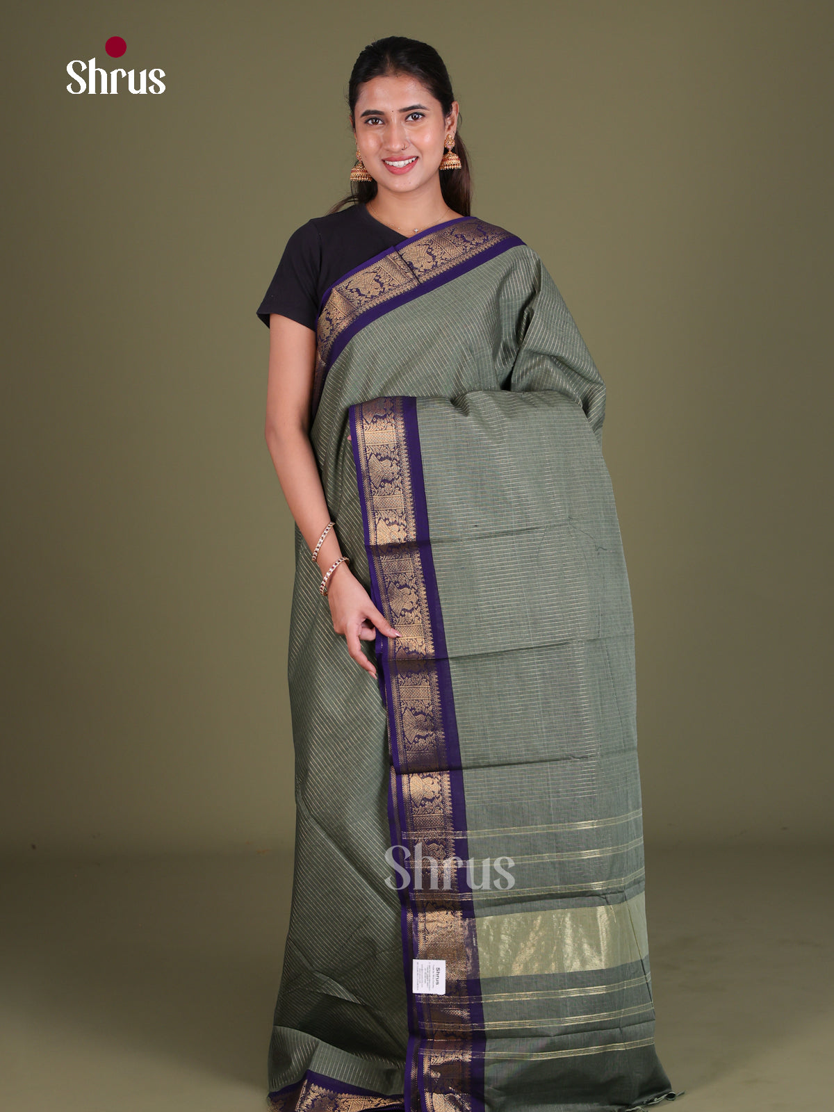 Chettinad Cotton Saree - EES18021 - Shop on Shrus.com