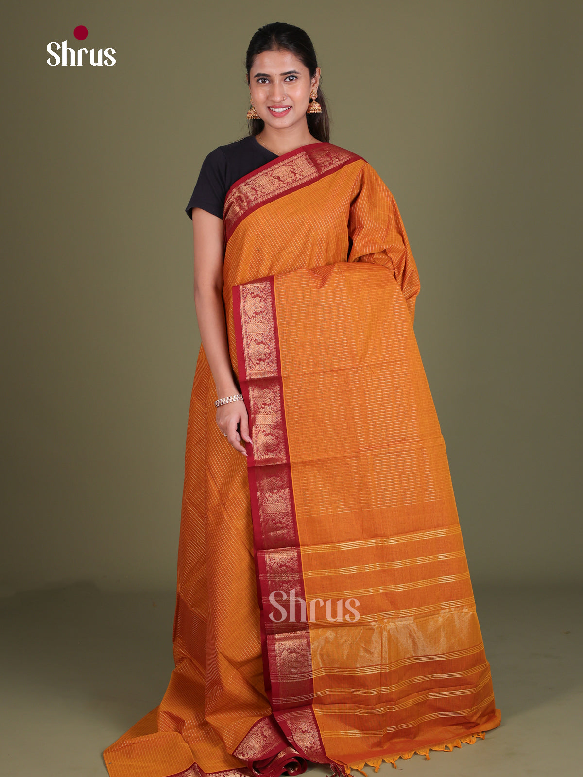 Chettinad Cotton Saree - EES18022 - Shop on Shrus.com