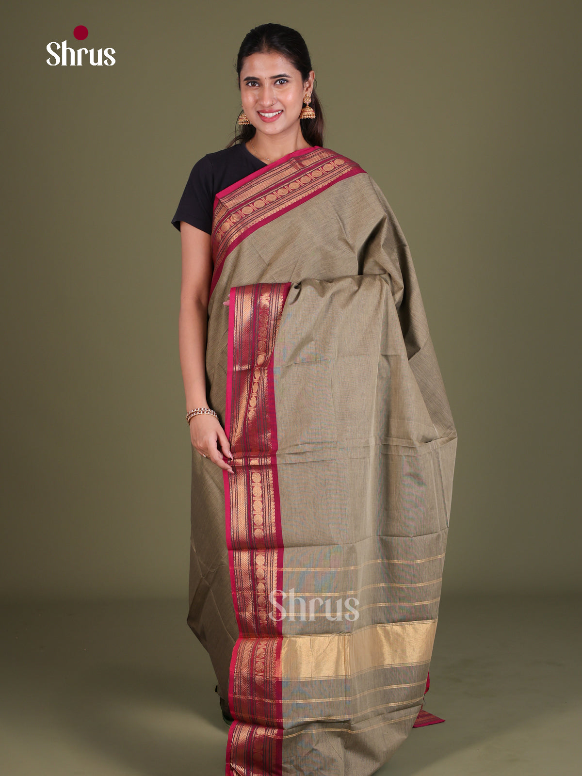 Chettinad Cotton Saree - EES18038 - Shop on Shrus.com