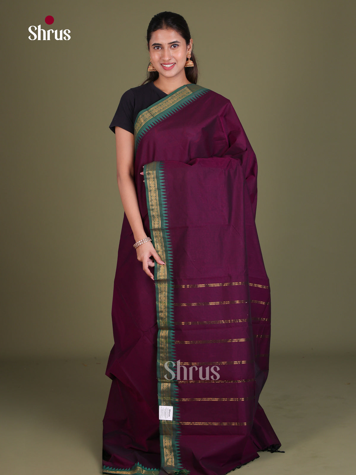Chettinad Cotton Saree - EES18047 - Shop on Shrus.com