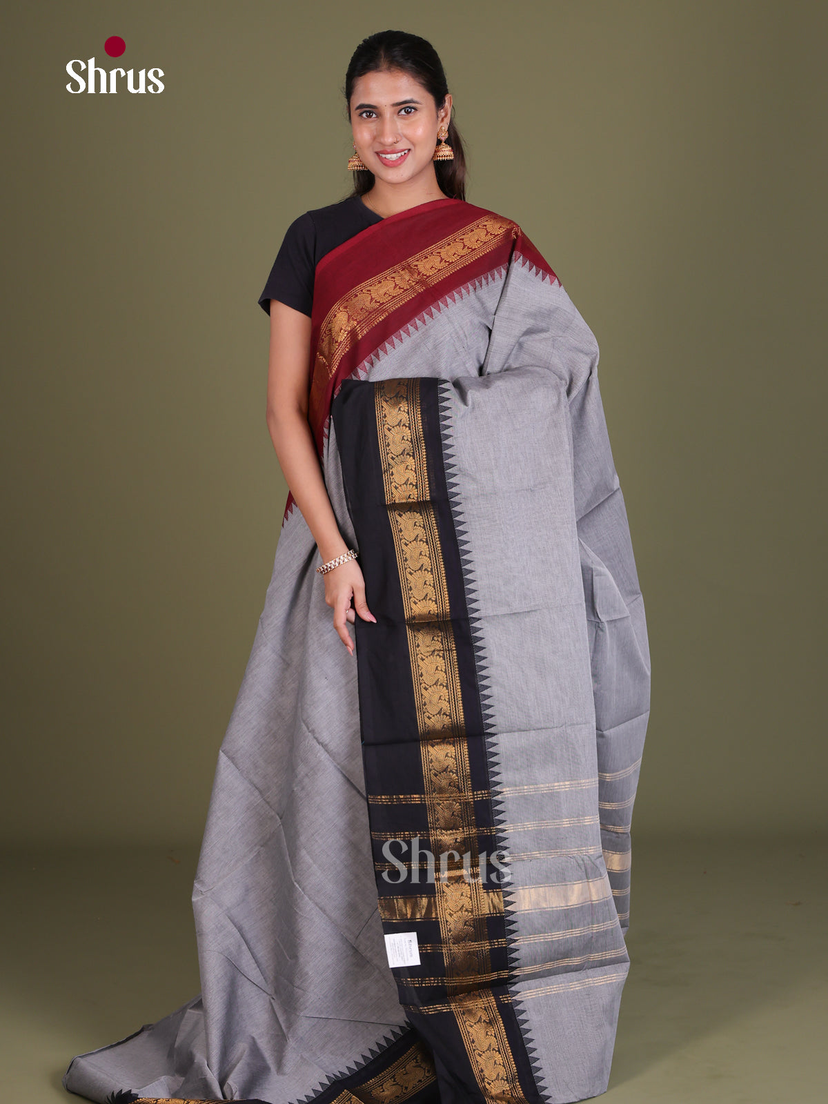 Chettinad Cotton Saree - EES18057 - Shop on Shrus.com