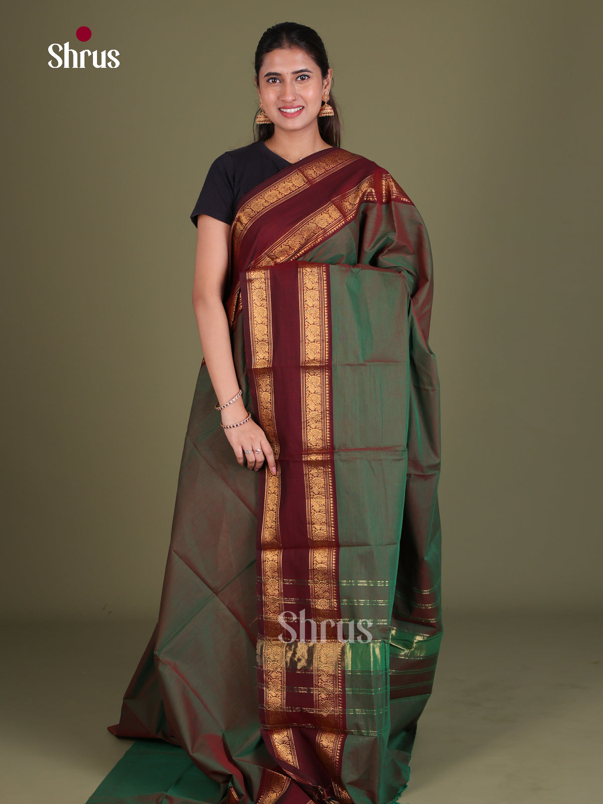Chettinad Cotton Saree - EES18066 - Shop on Shrus.com