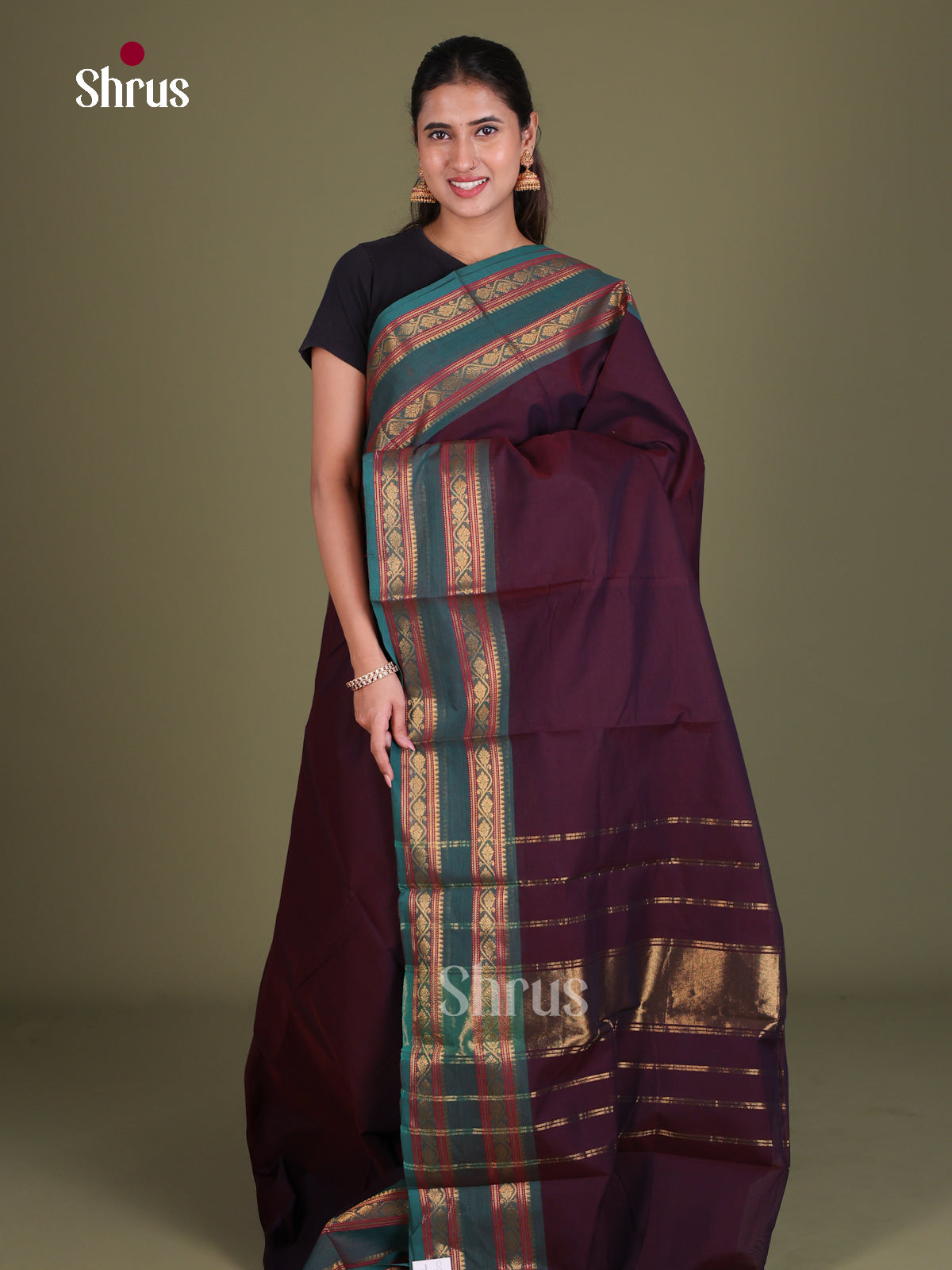Chettinad Cotton Saree - EES18076 - Shop on Shrus.com