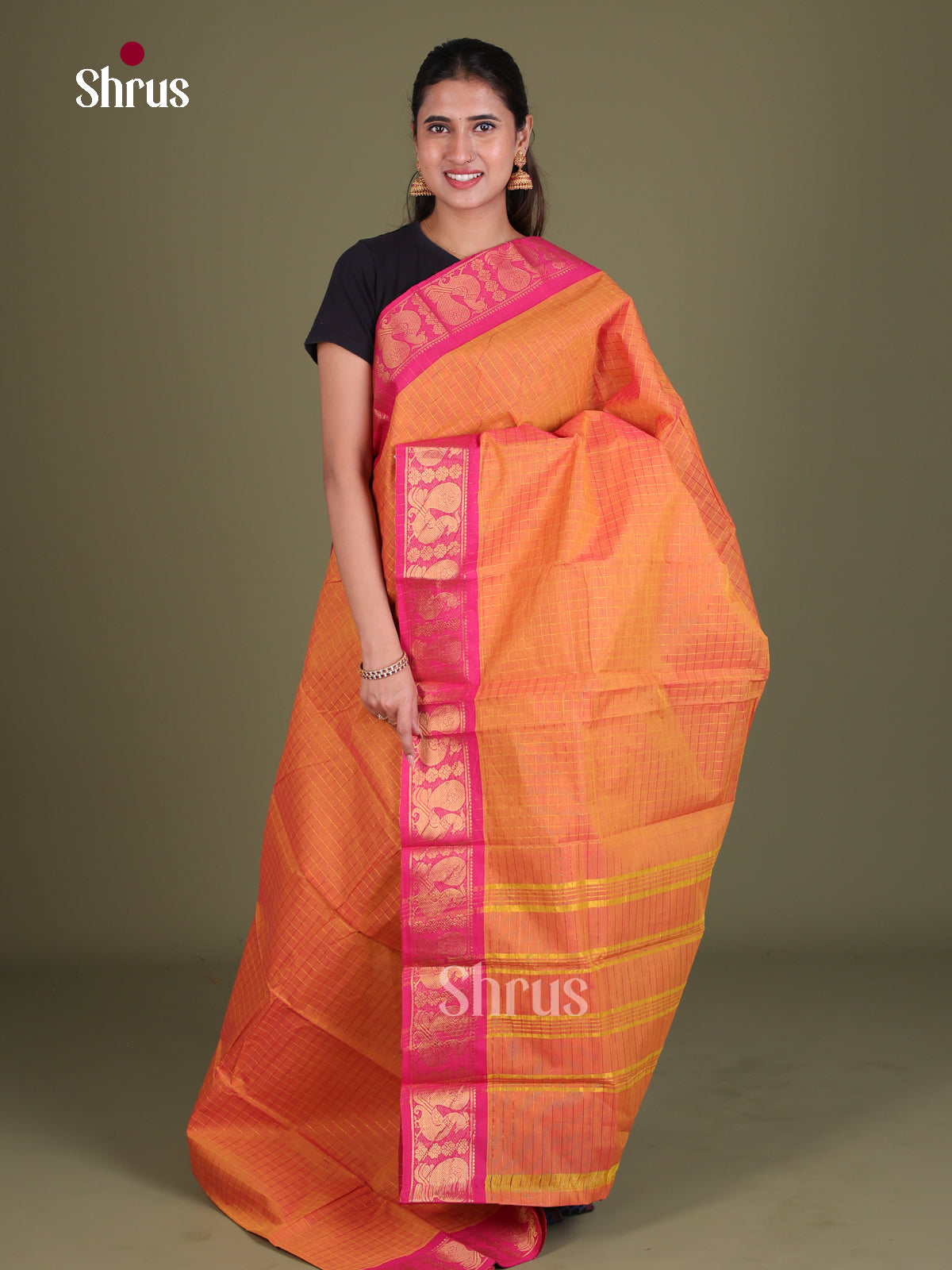 Sungudi Cotton Saree - EES18083 - Shop on Shrus.com