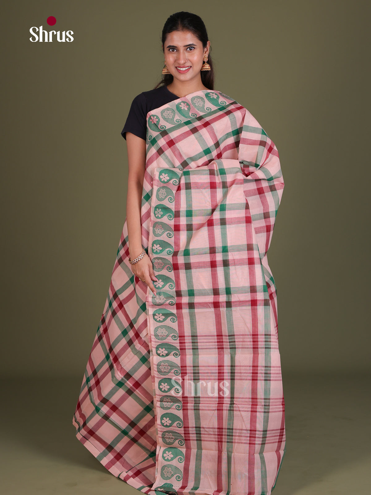 Chettinad Cotton Saree - EES18092 - Shop on Shrus.com