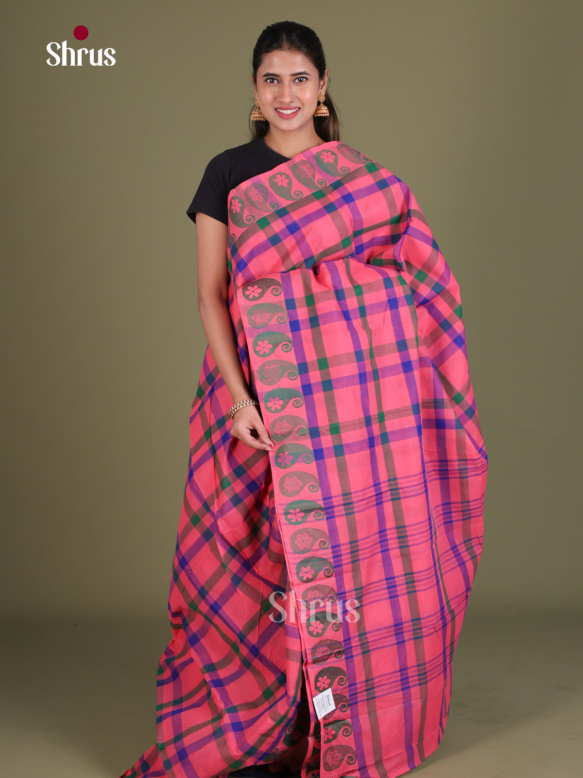 Chettinad Cotton Saree - EES18095 - Shop on Shrus.com