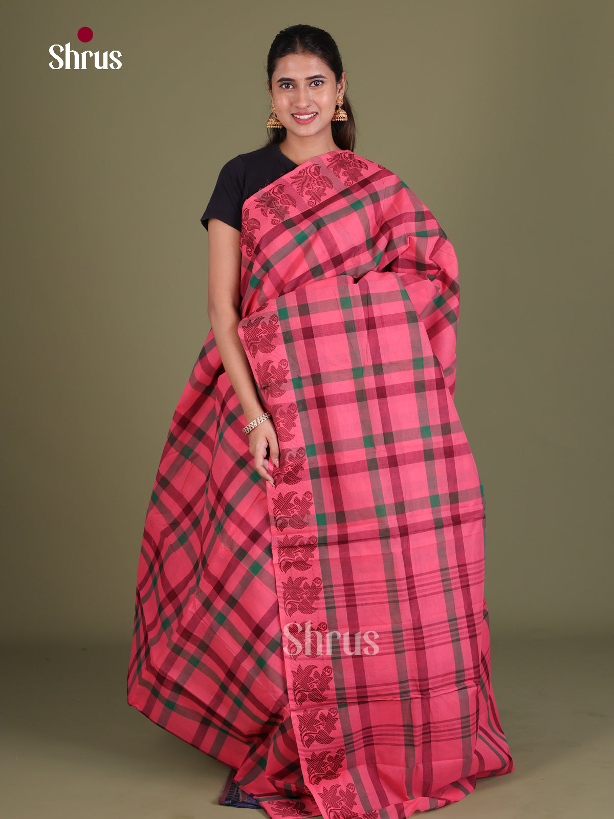 Chettinad Cotton Saree - EES18096 - Shop on Shrus.com