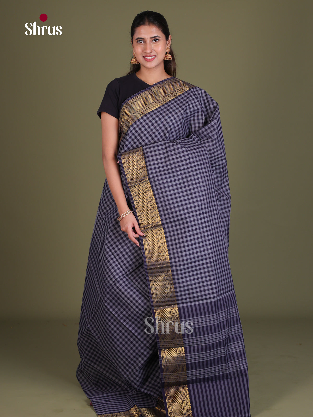 Chettinad Cotton Saree - EES18097 - Shop on Shrus.com