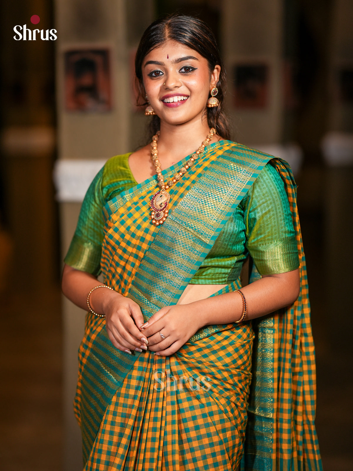 Chettinad Cotton Saree - EES18103 - Shop on Shrus.com