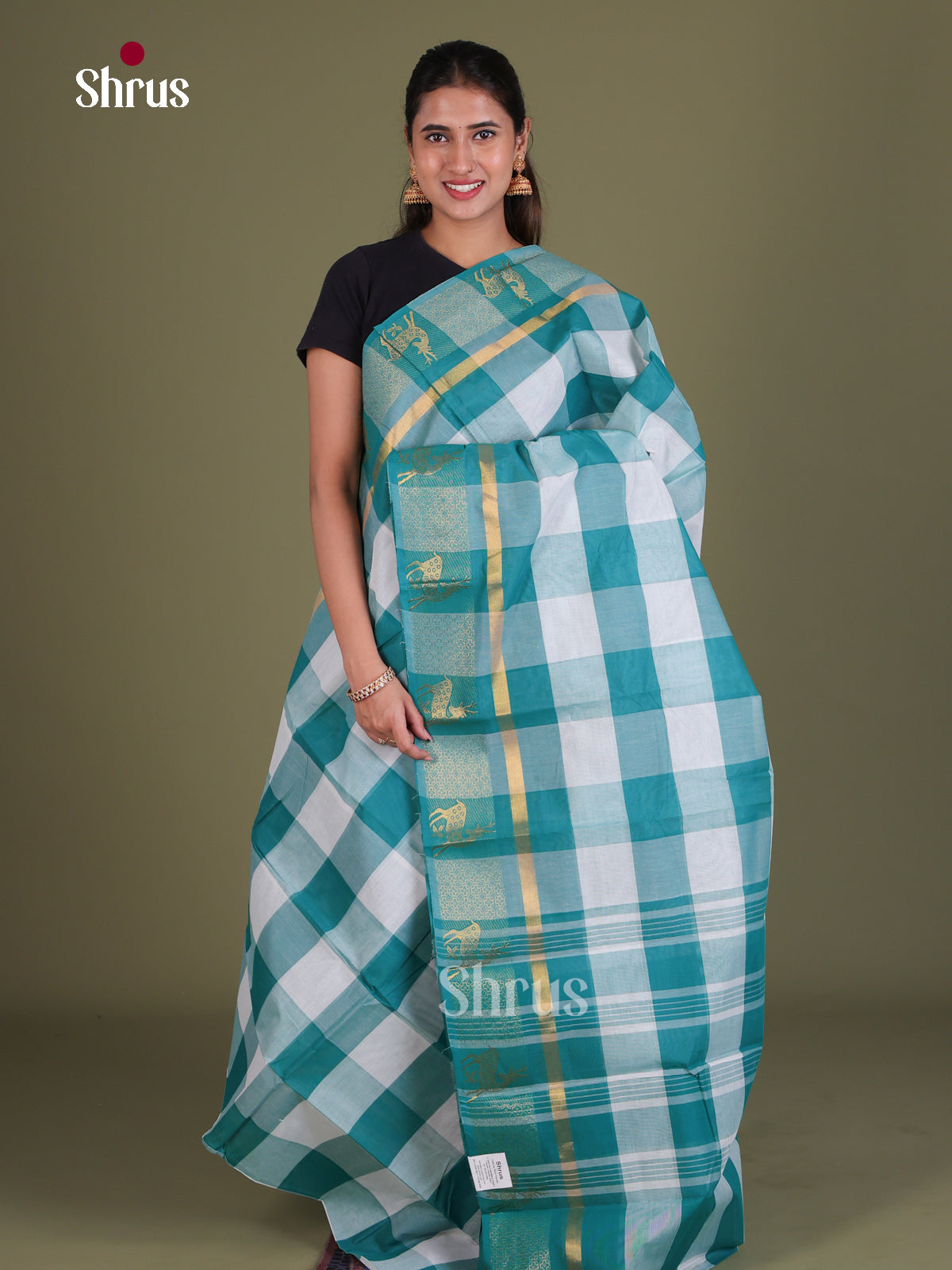 Chettinad Cotton Saree - EES18107 - Shop on Shrus.com