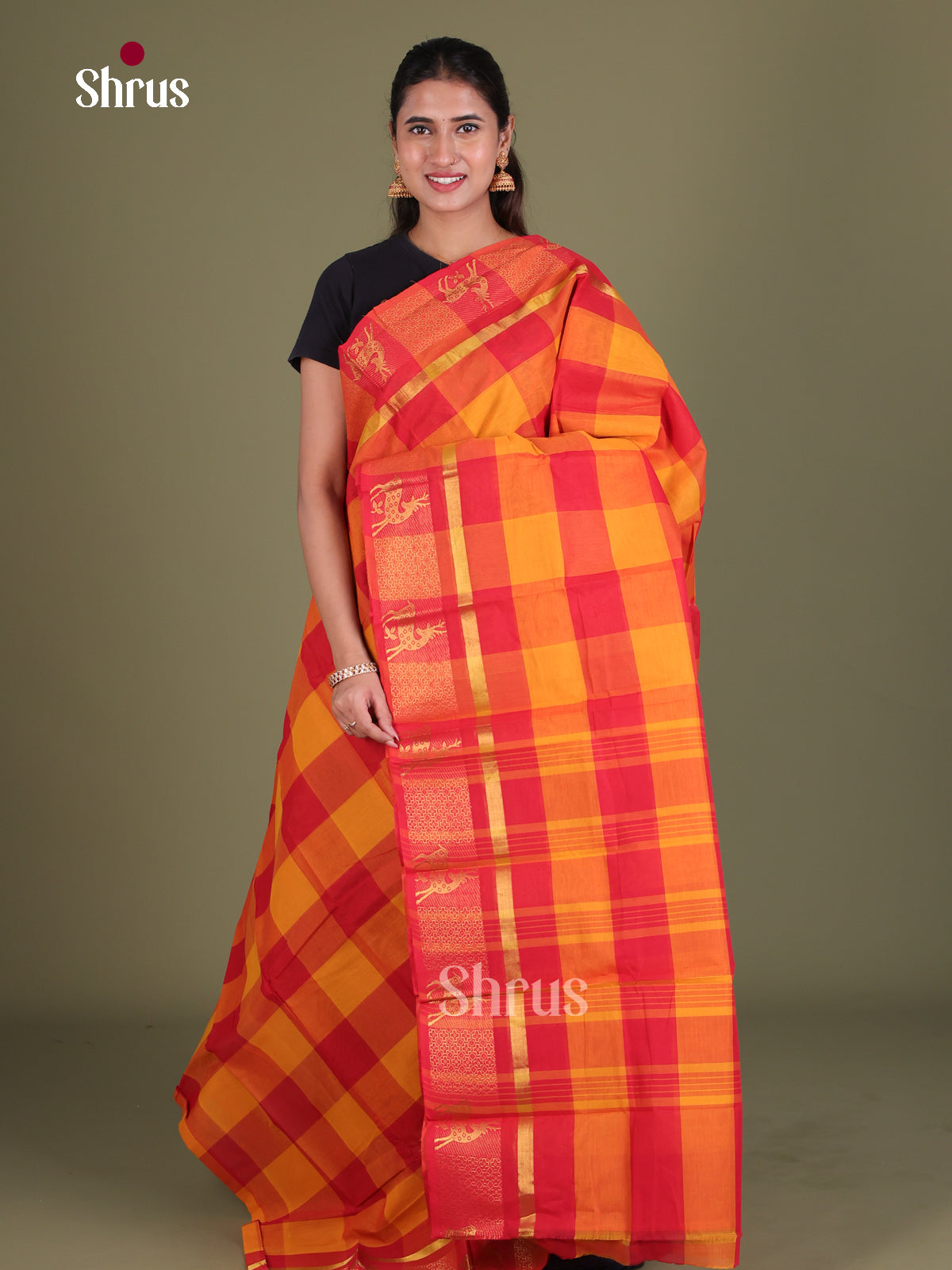 Chettinad Cotton Saree - EES18111 - Shop on Shrus.com