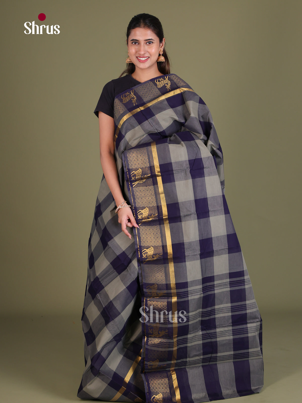 Chettinad Cotton Saree - EES18112 - Shop on Shrus.com