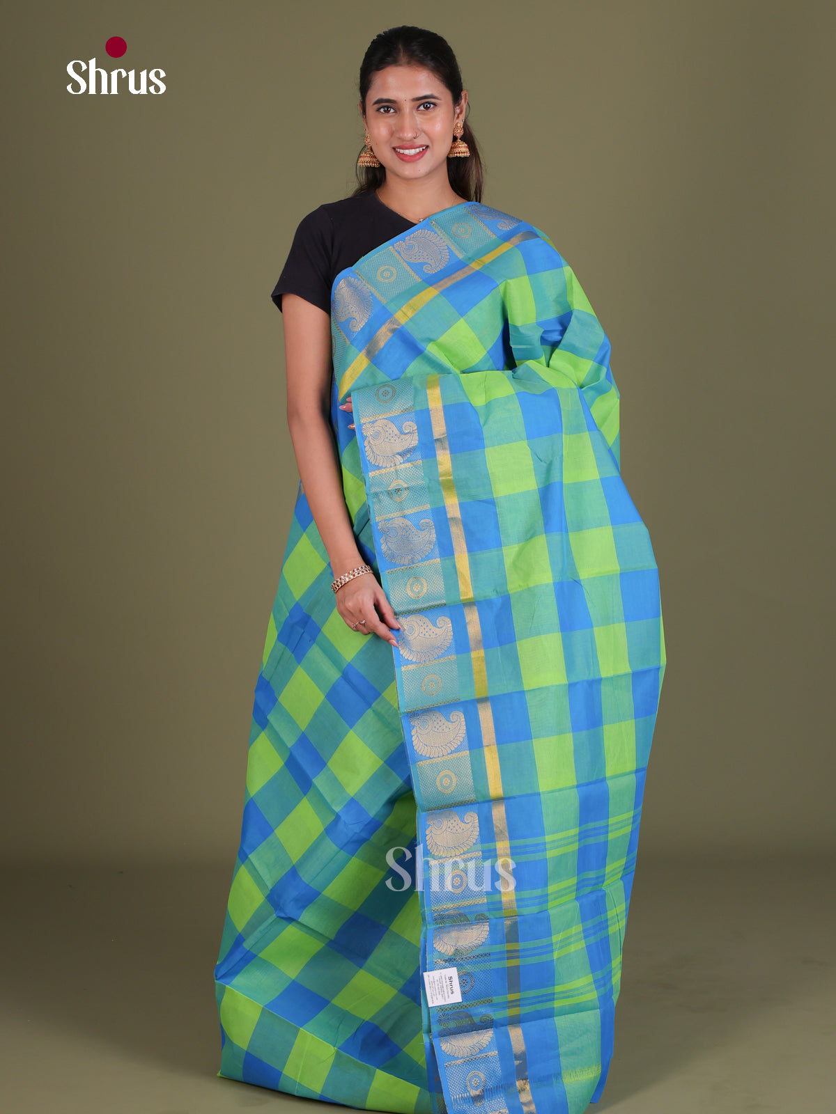 Chettinad Cotton Saree - EES18115 - Shop on Shrus.com