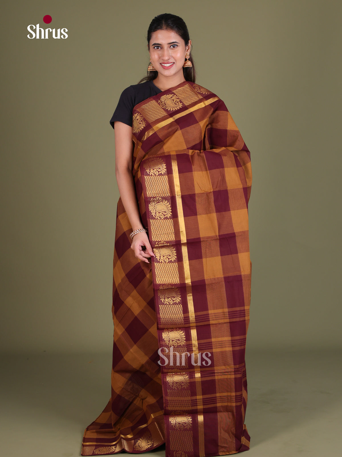 Chettinad Cotton Saree - EES18116 - Shop on Shrus.com