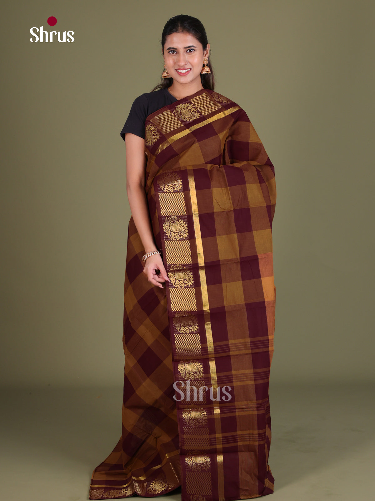 Chettinad Cotton Saree - EES18116 - Shop on Shrus.com
