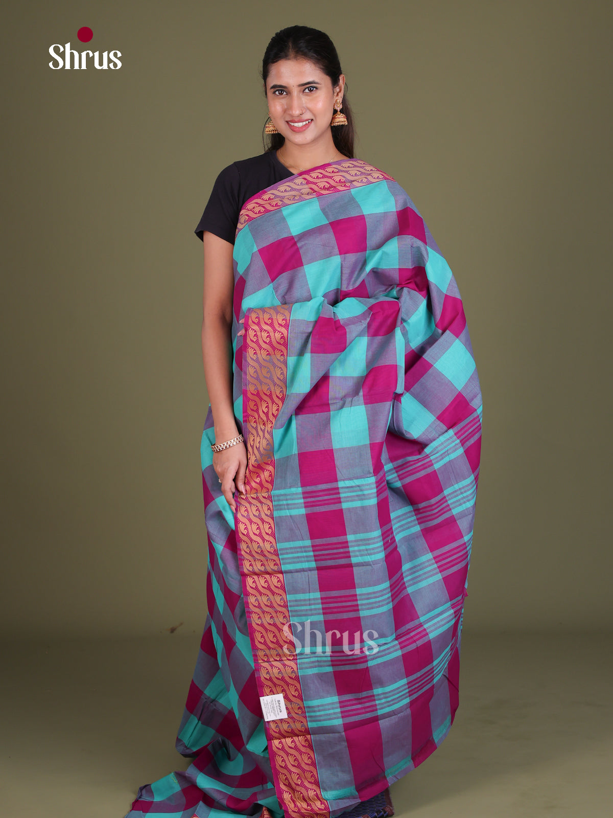 Chettinad Cotton Saree - EES18126 - Shop on Shrus.com