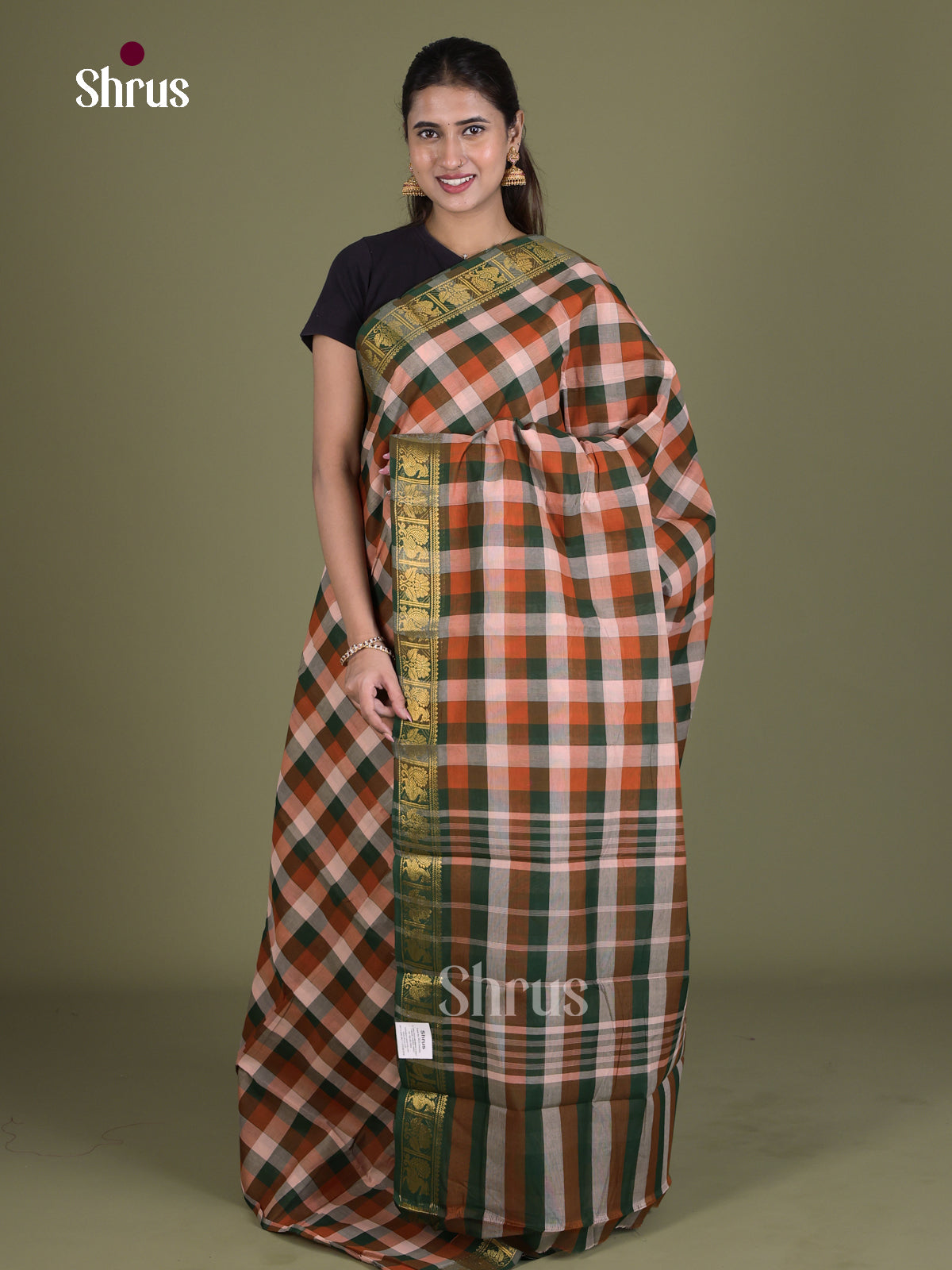 Chettinad Cotton Saree - EES18143 - Shop on Shrus.com