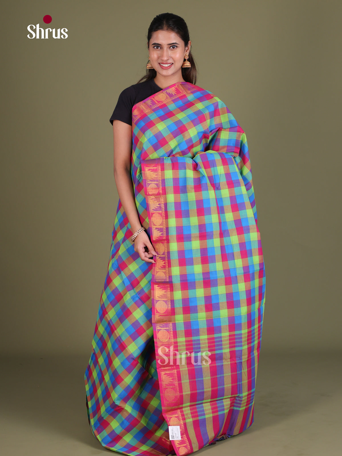 Chettinad Cotton Saree - EES18148 - Shop on Shrus.com