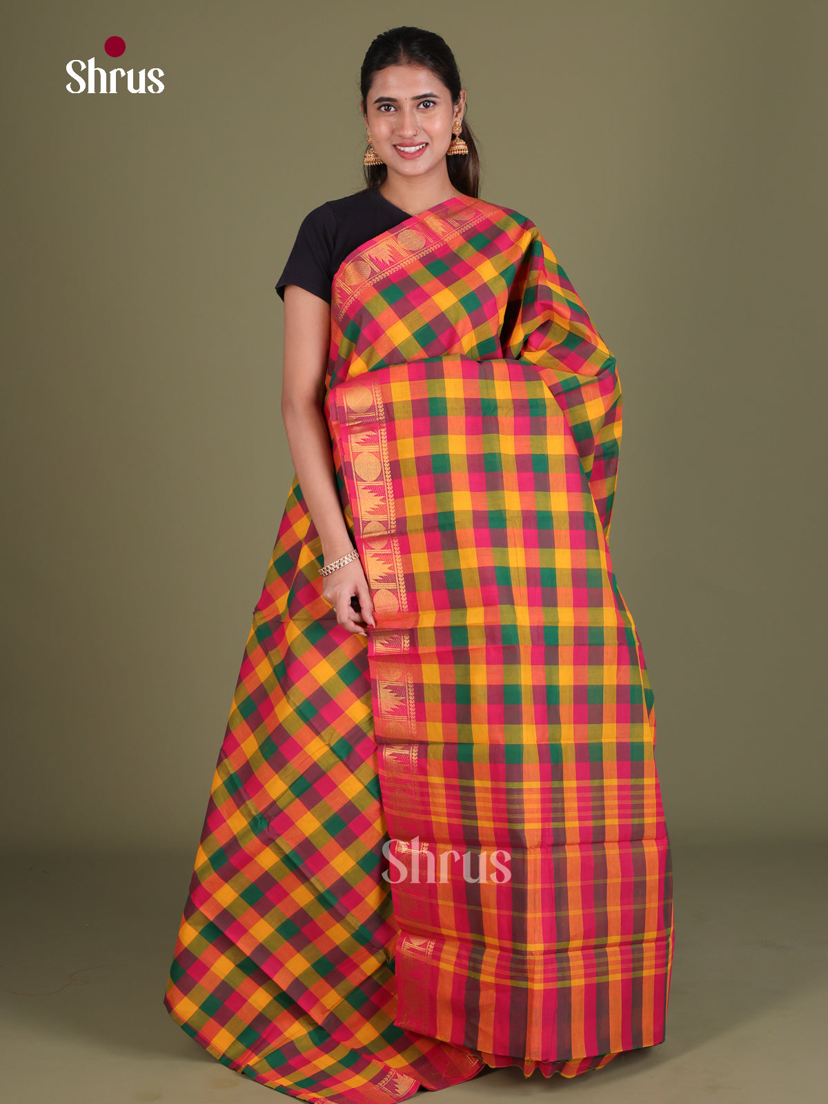 Chettinad Cotton Saree - EES18149 - Shop on Shrus.com
