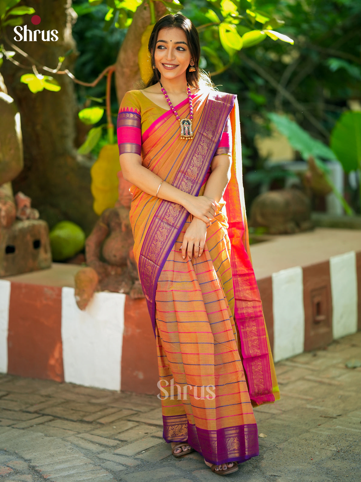 Chettinad Cotton Saree - EES18154 - Shop on Shrus.com
