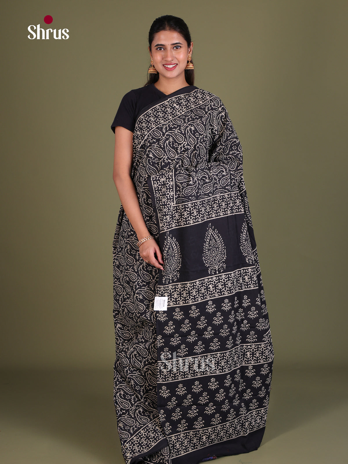Jaipur cotton Saree - EES19003 - Shop on Shrus.com