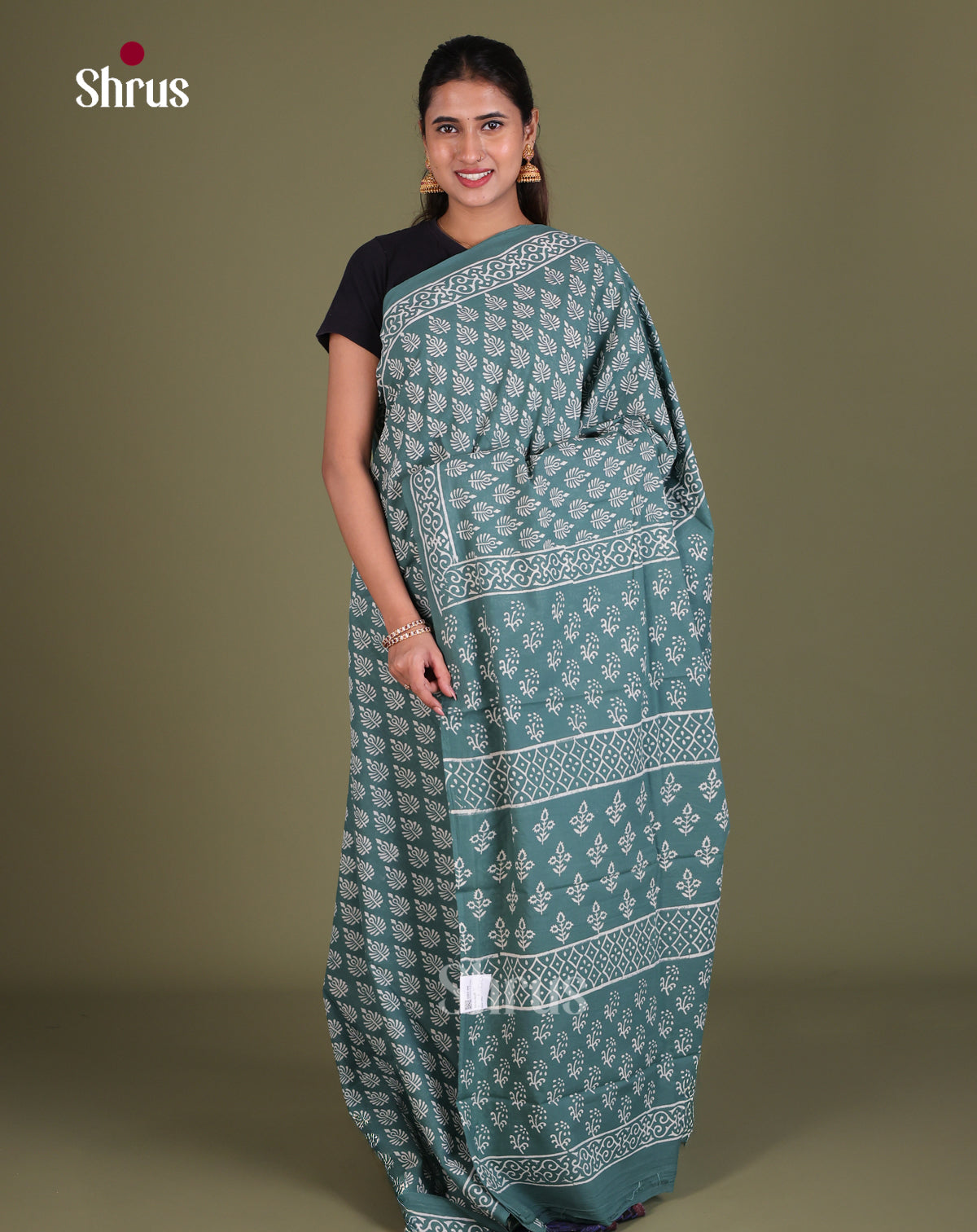 Jaipur cotton Saree - EES19019 - Shop on Shrus.com