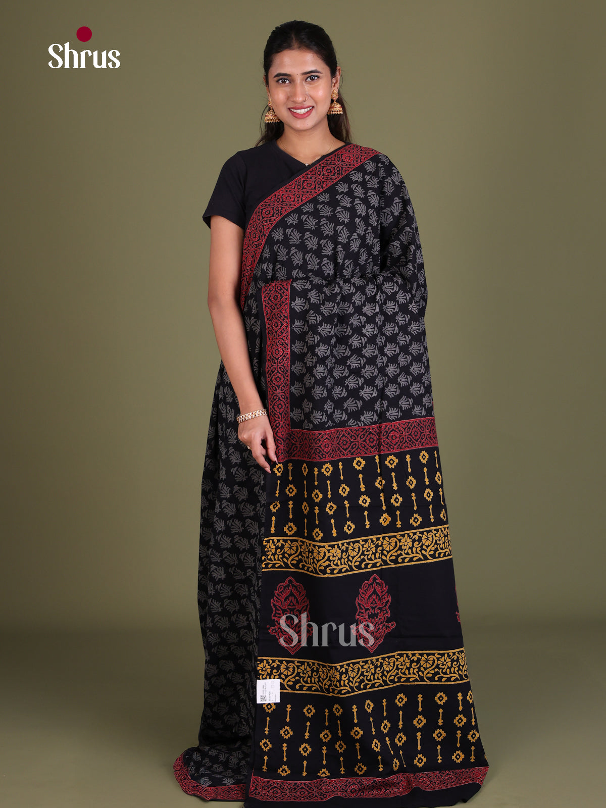 Jaipur cotton Saree - EES19026 - Shop on Shrus.com