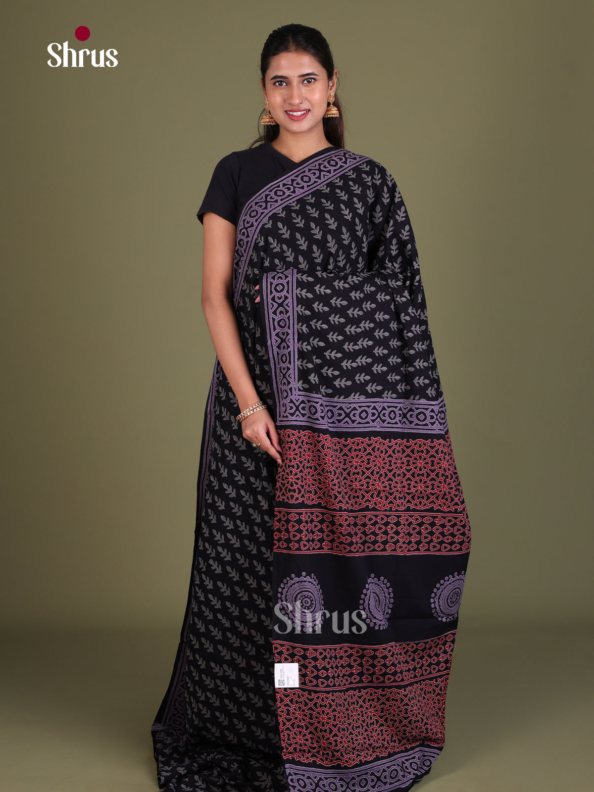 Jaipur cotton Saree - EES19027 - Shop on Shrus.com