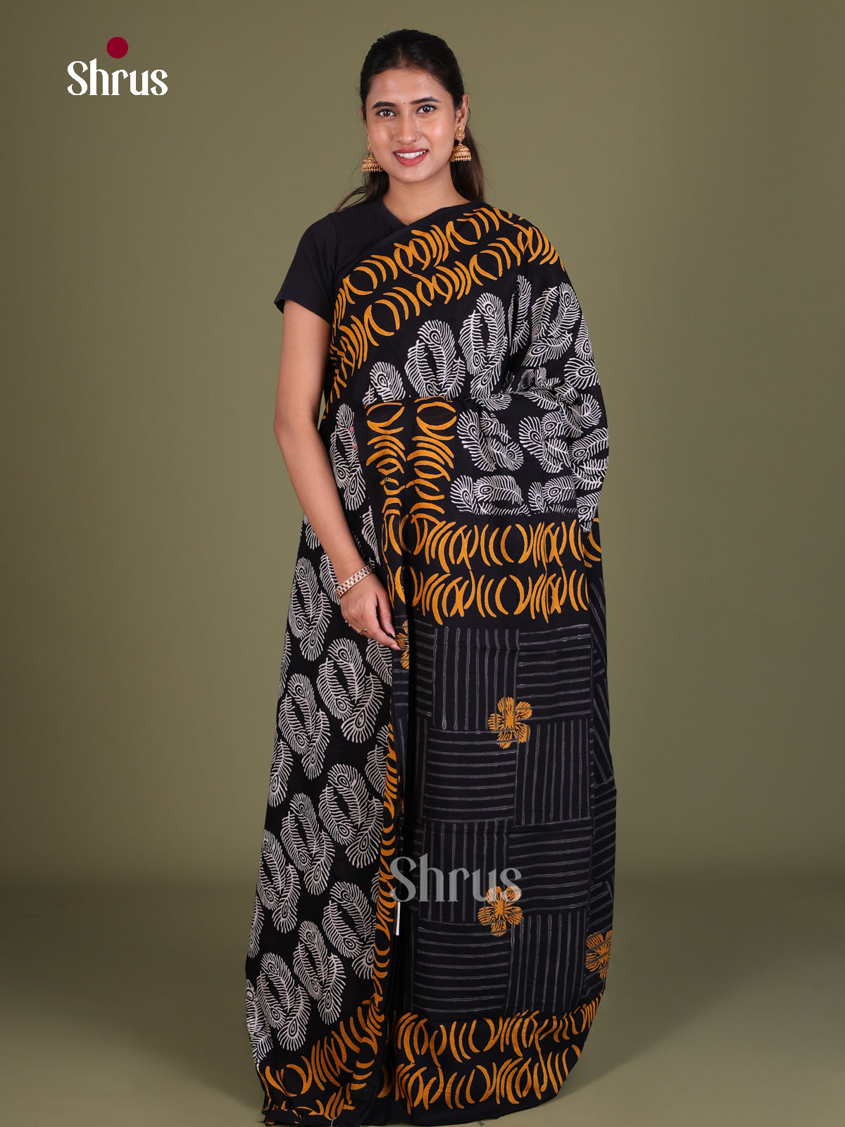 Jaipur cotton Saree - EES19042 - Shop on Shrus.com