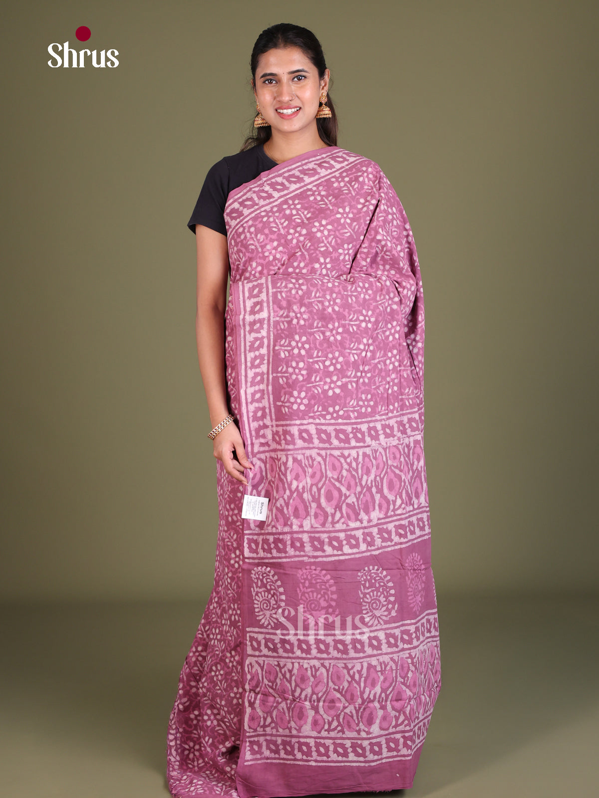 Jaipur cotton Saree - EES19053 - Shop on Shrus.com