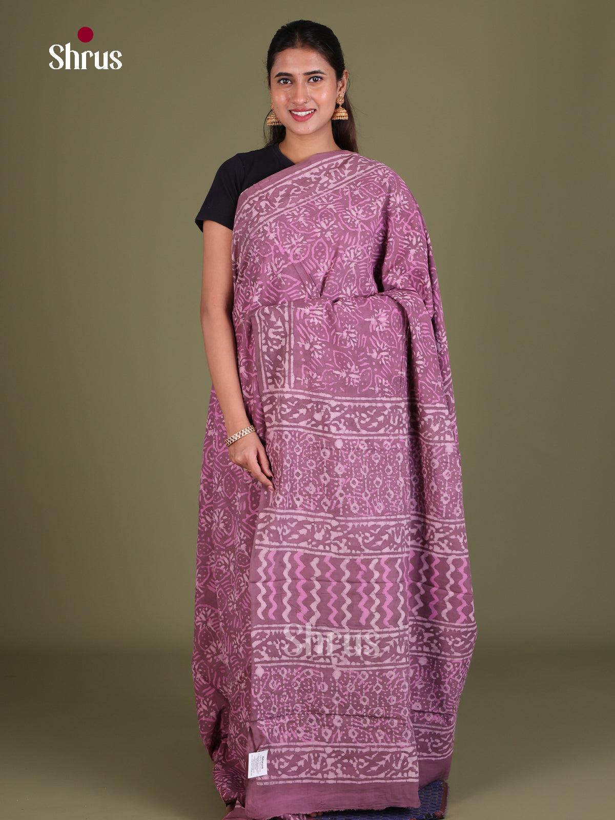 Jaipur cotton Saree - EES19055 - Shop on Shrus.com